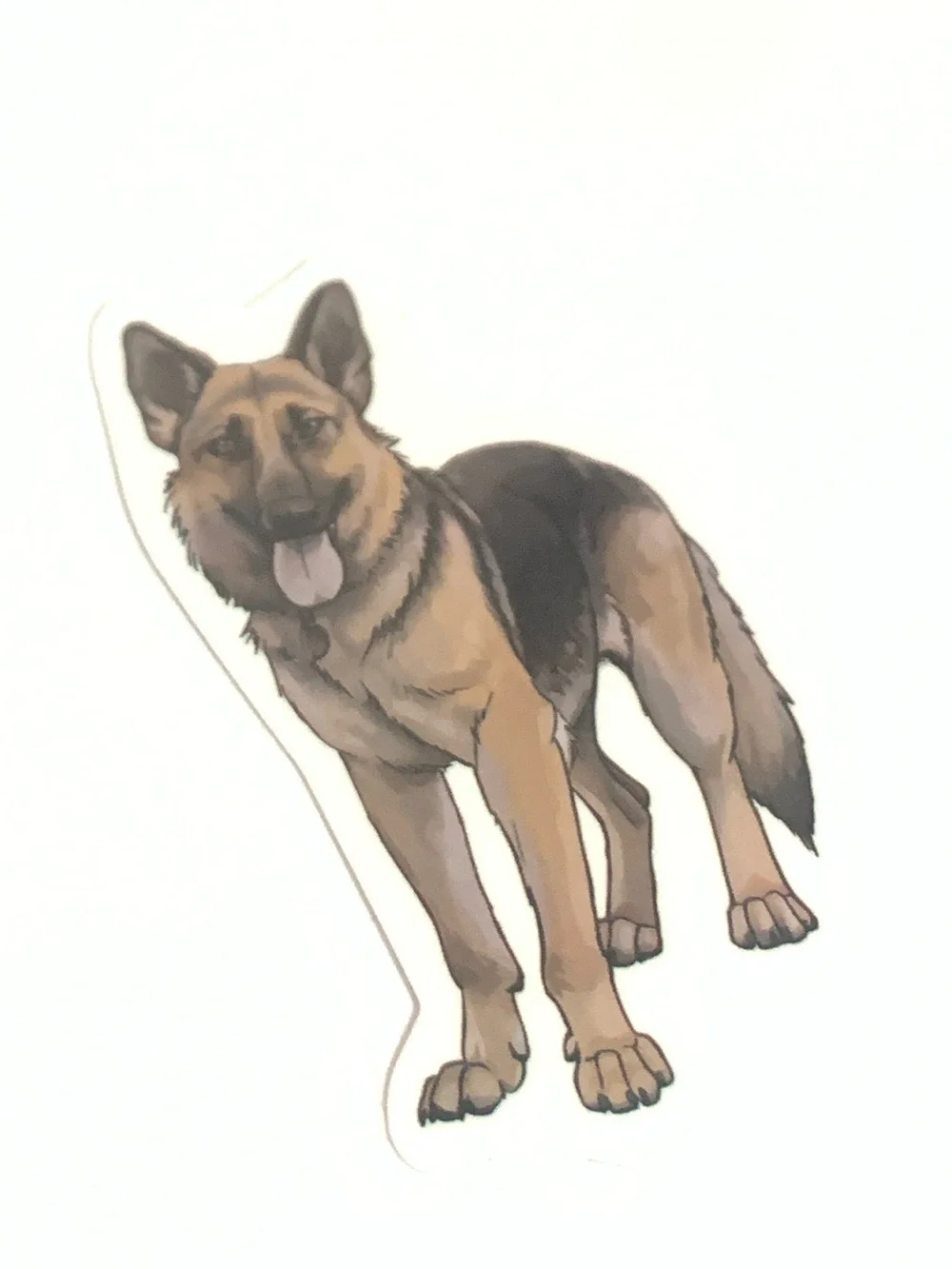 German Shepherd Dog Sticker - Brown & Black